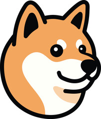 Shiba inu japanese dog cartoon