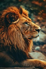 Fototapeta premium close up lion images for amazing mobile wallpaper