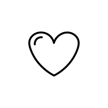 Heart Vector Line Icon Illustration.