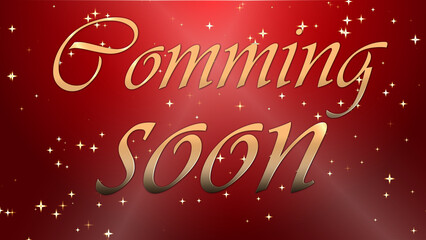 Sparkling Coming soon Beautiful golden greeting Text Appearance
