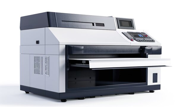machine printing with white background