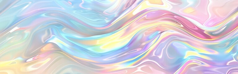 Obraz premium An abstract painting featuring soft pastel colors in a geometric design, blending shades of pink, blue, and yellow in a balanced composition