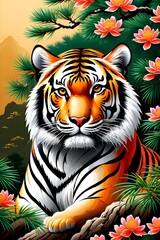tiger in the forest. generative ai