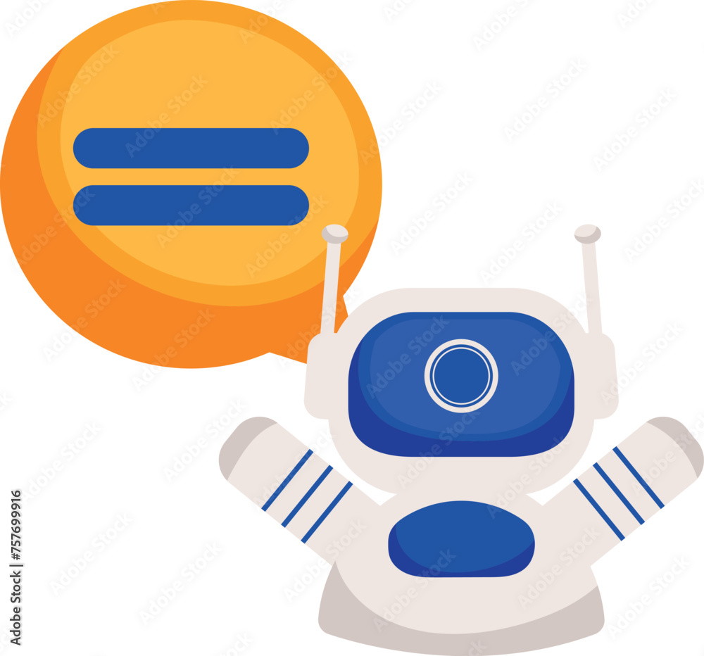 Poster chatbot virtual assistant illustration