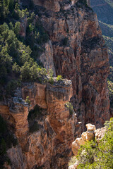 Fototapeta na wymiar Rock canyon, rocky mountains. Landscape of Grand Canyon National Park in Arizona.