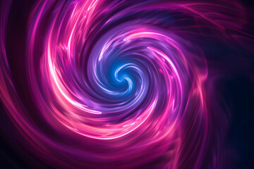 Pink and purple spirals on black background