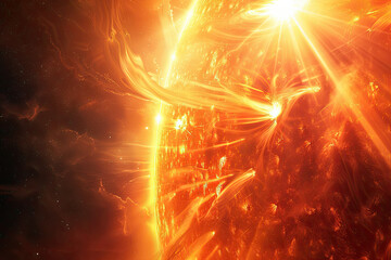 solar flare, and magnetic storms, Solar prominence, Plasma flash on the surface of a star,...