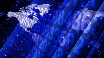 Machine learning algorithm for numerical data processing and counting on world map
