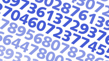 Number sequence on white background machine learning algorithm crunching data for unpredictable digital numbers
