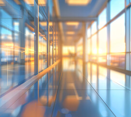 Illuminated Modern Office Abstract Motion Background
