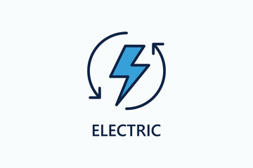 Electric icon or logo sign symbol vector illustration