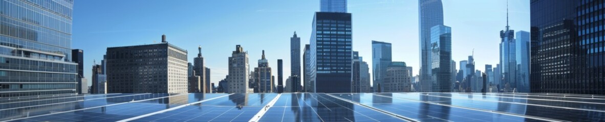 Skyline change office buildings getting equipped with sleek solar panels