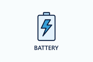 Battery icon or logo sign symbol vector illustration