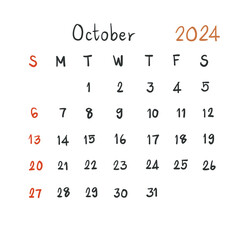 calendar planner 2024 handwriting