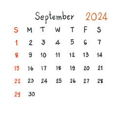 calendar planner 2024 handwriting