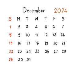 calendar planner 2024 handwriting