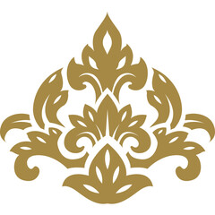 Thai Art traditional asian luxury line art, Thai Pattern flat illustration