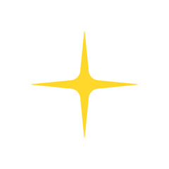 yellow gold light diamond star sparkle icon isolated on white and transparent background. concept of star, shine, new, pretty, expensive, beautiful, shining flat style vector illustration