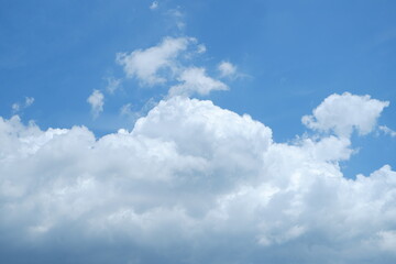 blue sky with cloud. natural background with copy space.