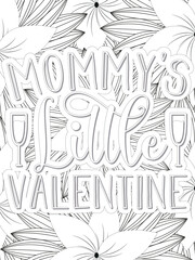 Anti-Valentines-Day Quotes Coloring pages. All these designs are unique Coloring pages for adults and kids Vector Illustration.