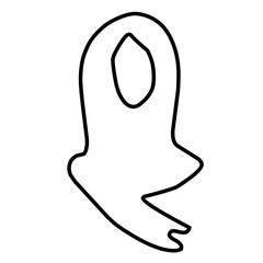 hijab line icon