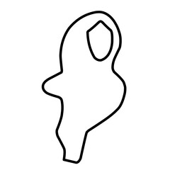 hijab line icon