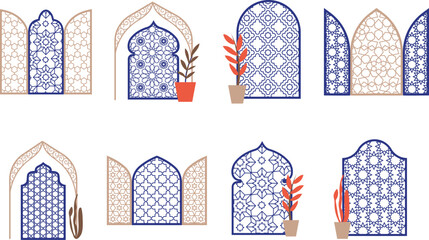 Moroccan Islamic Door Illustration