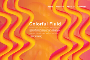 3d colorful dynamic fluid wave abstract background