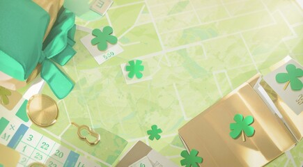 Fototapeta na wymiar Emerald Euphoria: Celebrating St. Patrick's Day in a Vibrant Irish Landscape