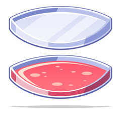 Petri dish agar plate vector isolated illustration - 757717938