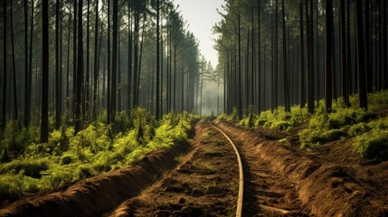 reforestation express hope and efforts to rehabilitate forests, - obrazy, fototapety, plakaty