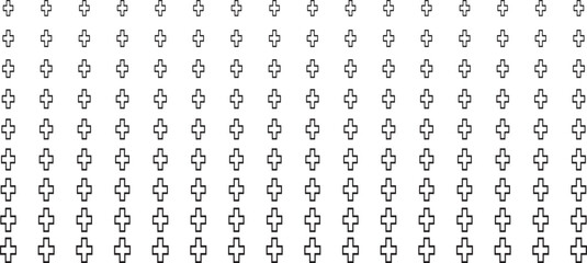 cross pattern with a plus sign. mathematics geometry background. seamless cross.Cross or plus symbol decoration vector illustration.