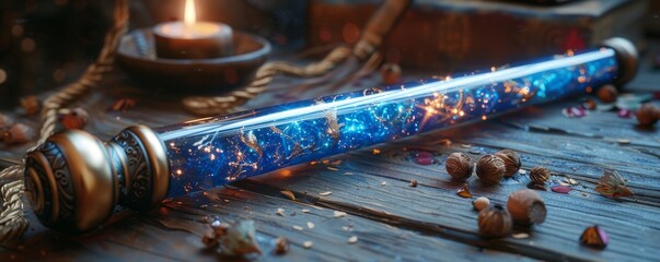 A wizards wand that channels healing energy - obrazy, fototapety, plakaty