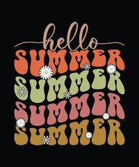 Hello summer t shirt design