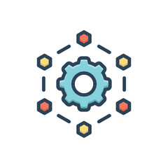 Color illustration icon for parameters