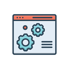 Color illustration icon for option panel
