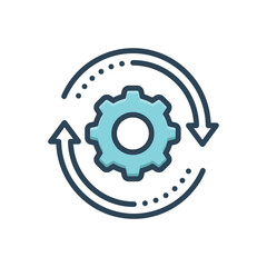 Color illustration icon for optimization