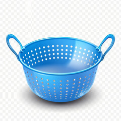 blue colander isolated on a transparent background