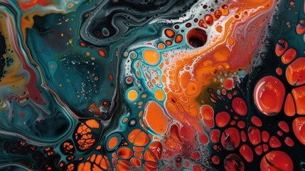 Vibrant dynamic liquid abstract background