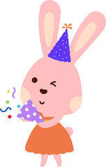 Happy birthday animal cute rabbit