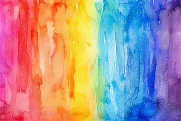 Rainbow coloured watercolor texture background