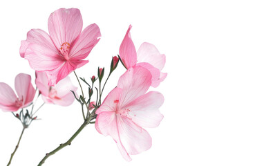 Lovely Pink Petal Bloom isolated on transparent Background