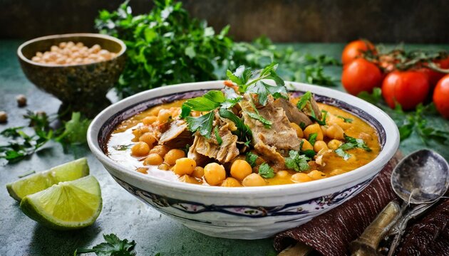 Savory Lamb Shawarma Chickpea Soup: A Flavorful Delight"