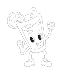 cocktail coloring page for kids and adults