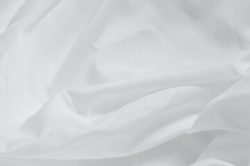 Soft focus luxury smooth silky ripple white linen fabric on detail texture background