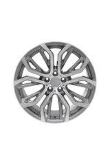 Silver metallic colour alloy wheel auto spare part, accessories equipment for modify on automotive to look beautiful