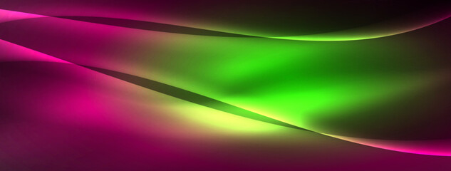 Neon light glowing waves and lines background set for wallpaper, business card, cover, poster, banner, brochure, header, website