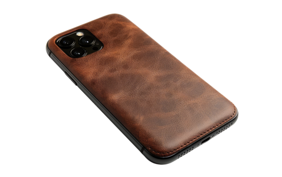 Cover for a Brown Phone isolated on transparent Background