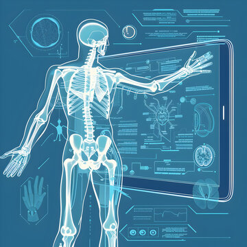 Introduction to AI Visualization": A visually rich collage showcasing the evolution of technology, starting from early computing machines like the ENIAC to modern AI systems.