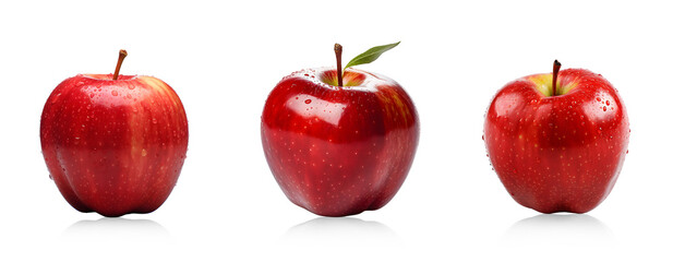 Collection of Fresh Red Apple isolated PNG